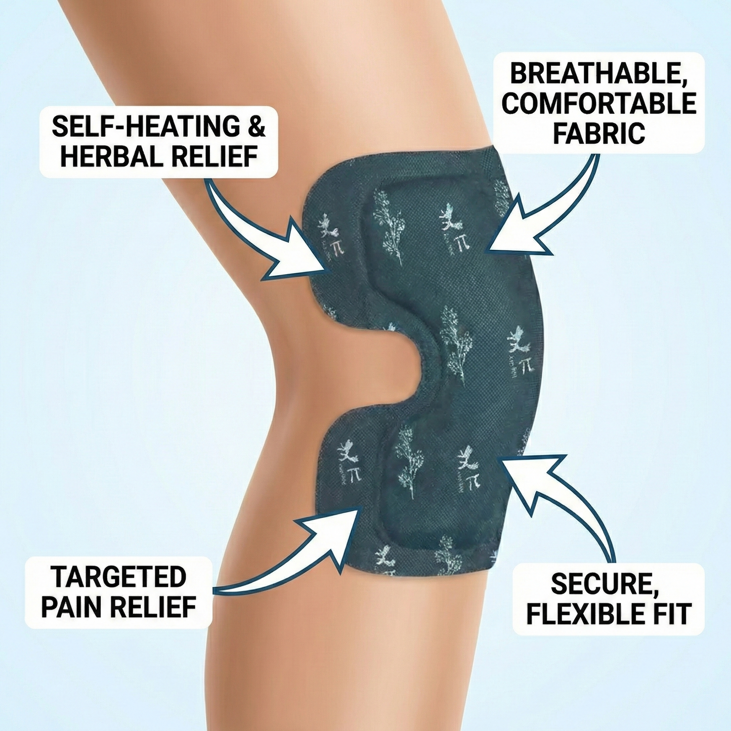 KneeRelief -  Instant Relief Herbal Warm Knee Pad (100% Natural)